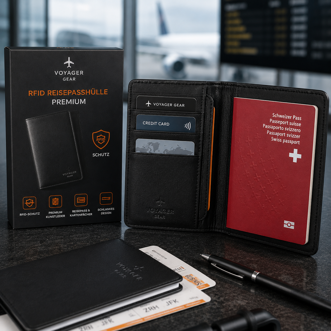 RFID Reisepasshülle Premium